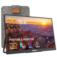 Monitor Portabel UHD 15,6 Inci Teknologi FreeSync 60Hz Permukaan Matte Rasio Kontras Tinggi