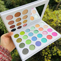 Livre d'ombres à paupières de couleur verte hautement pigmentée mat 36 couleurs Palette de fard à paupières de marque privée personnalisée nue