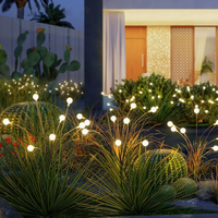 Lampe solaire LED extérieure IP65 de haute qualité, étanche, en plastique, pour jardin, chemin, rechargeable, lumière blanche chaude 3500K, décorative
