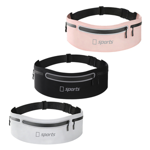 Riñonera Deportiva Delgada y Duradera de Tela Lycra, Cinturón de Gimnasio Ultrafino con Cremallera Lateral para Llaves y Tarjetas - Product Image 1