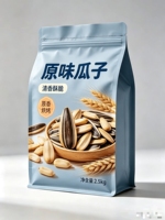 Sacs d'emballage pour snacks en PE scellés à huit côtés, étanches, résistants à l'humidité, taille personnalisable, impression, entoncure de déchirement facile, fermeture éclair intégrée