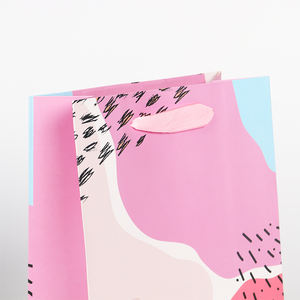 Stock au détail 210gsm ivoire papier kraft sacs en papier shopping sac d'emballage cadeau pour l'épicerie - Product Image 6