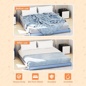 <b>Bed</b> <b>Sheet</b> Holder with Strips <b>Fitted</b> <b>Sheet</b> Strips Holder Bedding Fastener No More Loose <b>Sheet</b> Fits Mattress Easy Installation - Product Image 5