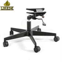 Base de chaise de bureau pivotante à 5 pieds réglable en acier inoxydable pour remplacement de meubles modernes
