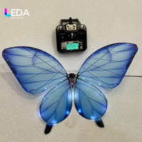 Adornos Metálicos de Mariposas Voladoras Biónicas con Luz LED Moderna y Romántica, Ideales para Bodas, Fiestas de Cumpleaños y Eventos