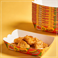 Boîte à snacks jetable pour frites, anneaux d'oignon, tendres de poulet, poulet pop-corn, nuggets de poulet - Emballage de snacks en gros