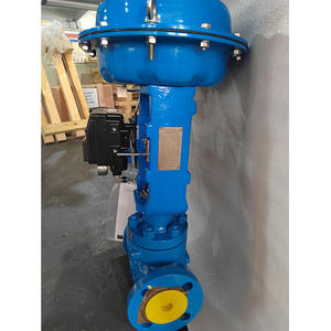 Kohlenstoffs tahl/Edelstahl Pn16/Klasse 150/300 Wasser regelventil mit pneumatischem Stellantrieb und Stellungs regler - Product Image 5