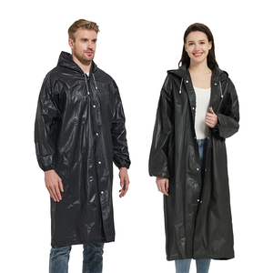 Açık seyahat için yüksek kaliteli kalın EVA siyah yağmurluk Unisex yetişkin tam vücut yağmur geçirmez su nefes tek kullanımlık - Product Image 2
