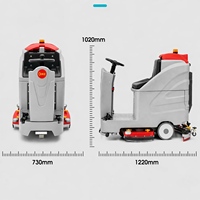 DIKE 90 660BT Mesin Pencuci Lantai Tipe Ride-On DC24V 2450W Lebar Pencucian 700mm Efisiensi Pembersihan 5600m2/jam Air Dingin Komersial
