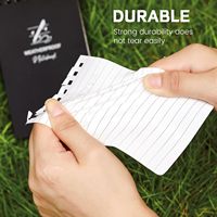 Bloc-notes de poche de taille personnalisée, papier pierre, tout temps, imperméable, bloc-notes à spirale supérieur