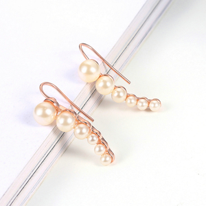 <span class=keywords><strong>Pendientes</strong></span> <span class=keywords><strong>de</strong></span> escalada <span class=keywords><strong>de</strong></span> perlas <span class=keywords><strong>de</strong></span> imitación para mujer, estilo <span class=keywords><strong>de</strong></span> dama <span class=keywords><strong>de</strong></span> alta calidad, Color <span class=keywords><strong>oro</strong></span> rosa, joyería Fasshio, Clips para las orejas, venta al por mayor - Product Image 4