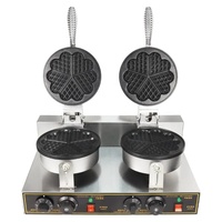Machine à gaufres automatique double tête 5 cœurs 220V 1.2kW~2.4kW, cuisson rapide double face, nouveauté pour boulangerie et café