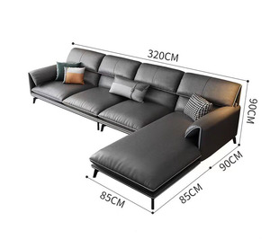 Divano in vera pelle <span class=keywords><strong>blu</strong></span> di fascia alta minimalista italiano importato <span class=keywords><strong>moderno</strong></span> <span class=keywords><strong>soggiorno</strong></span> con divano a forma di L - Product Image 4