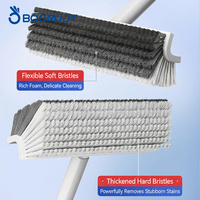BOOMJOY Brosse en V multi-usage avec perche télescopique pour le dépoussiérage des plafonds hauts, des murs et des fentes des plinthes