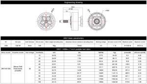 Motor de Dron sin Escobillas de Aleación de Aluminio 2807 1300KV-1700KV, Piezas de Rotor de Molde Privado para Drones FPV Freestyle LR7 de 4S 6S 7 Pulgadas DIY - Product Image 5