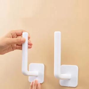 Reusable Non-trace <b>Hook</b> Glue Wall Coat <b>Hook</b> <b>Adhesive</b> Plastic <b>Hook</b> Hanger - Product Image 1