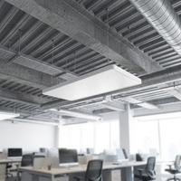 Panneau lumineux LED linéaire 144W 1200x600x50mm, luminaire suspendu rectangulaire LED 1,2m, 120lm/w, pour magasins, bureaux, supermarchés