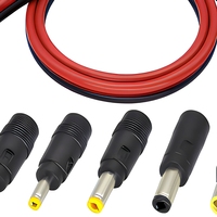 Kit de Cable de Alimentación CC Macho con Puntas de Adaptador CC Intercambiables para Panel Solar, Conexión de Fuente de Alimentación CC de 12V para Vehículos