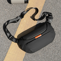 Sac de poitrine élégant pour homme, sac bandoulière de voyage, sac de poitrine décontracté en tissu PU durable