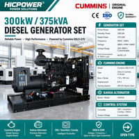Groupe électrogène diesel 300 kW 375 kVA type ouvert avec moteur Cummins QSL9-G15 50 Hz 60 Hz 400 V 415 V 440 V – Générateur fiable pour usine et exploitation minière
