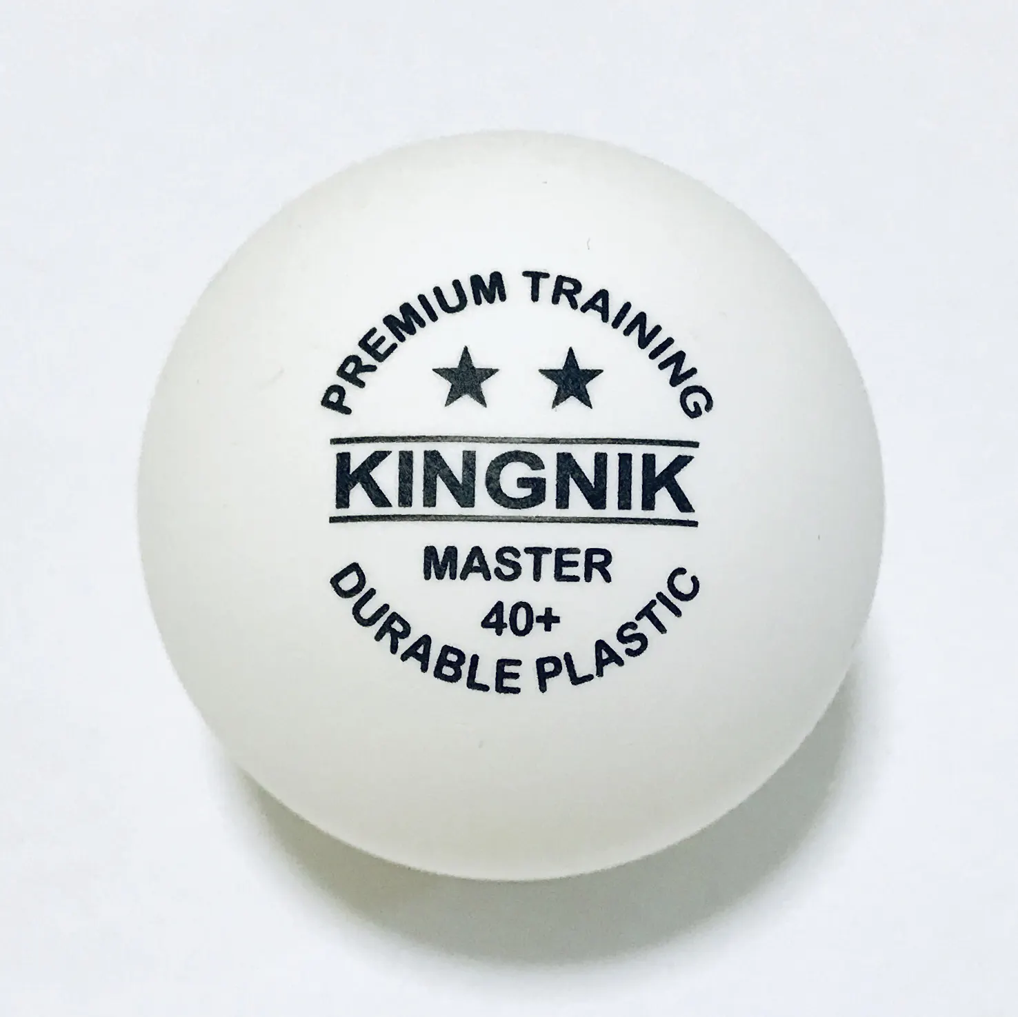 KINGNIK 2スターマスタープラスチック40ホワイトプレミアムトレーニング卓球ボール (バッグあたり100ボール)