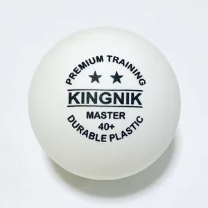 Kingnike 2 Bola Tenis Meja, Master Plastik 40 + Latihan Premium Putih (100 Bola Per Tas)