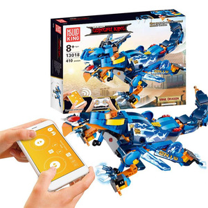 Moule roi 13018 APP Version RC Thunder Battle Dragon (Blue Dragon) <span class=keywords><strong>Dinosaure</strong></span> Télécommande Blocs de Construction pour Enfants Jouets - Product Image 2