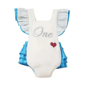 Sleeveless New Born Cute Solid Infant Customized Printing Baby Romper Fashionable Cute Jumpsuit Cross Back One Pieces Bodysuit