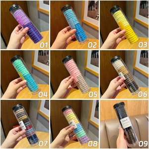 Ingrosso 20 Pezzi/Bottiglia Elastici per <span class=keywords><strong>Capelli</strong></span> in Nylon Resistente, Fasce Elastiche per Bambine, Stile <span class=keywords><strong>Bandana</strong></span> Senza Cuciture - Product Image 2