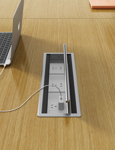 Tavolo di lusso Executive scrivania in legno impiallacciato con soluzioni di stoccaggio e mobili per ufficio di gestione dei cavi - Product Image 6