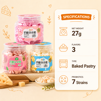 Biscuits aux fruits croustillants et probiotiques, 7 probiotiques actifs, collation cuite pour enfants, 27g, boîte portable