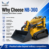 NIMBUS Mudah Dioperasikan Logo Kustom Skid Steer Loader Bodi Kompak Operasi Kebun Skid Steer Loader