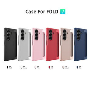 เคสโทรศัพท์พับได้ Huanmin Factory สำหรับ Samsung ZFold ลด 30% พร้อมขาตั้งและช่องใส่ปากกาสปริง - Product Image 5