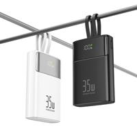 Power Bank Pengisian Cepat 35W 10000mAh Pengisi Daya Portabel dengan Kabel Ganda Terintegrasi Baterai Eksternal untuk iPhone 16 17 Samsung