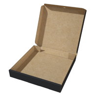 Boîtes à pizza noires imprimées avec logo, design personnalisé, boîte à pizza en papier carton ondulé en matériau recyclable, boîte à pizza de 9 à 12 pouces