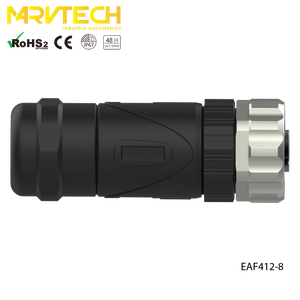 Conector de Campo Marvtech M12 de 4/5/8 Pines Hembra, Código A, para Automatización Industrial, Cajas de Sensores/Actuadores - Product Image 3