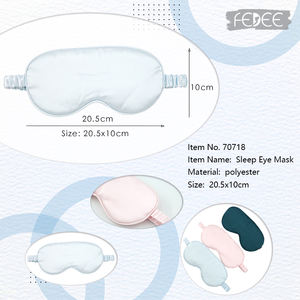 หน้ากากปิดตาสำหรับนอนหลับแบบปรับได้ ผลิตจากผ้าซาตินเนื้อนุ่ม สำหรับการเดินทาง - Product Image 3