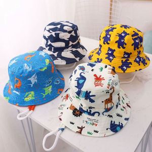 Sombreros de Pescador de Algodón para Niños y Niñas, Diseño de Dibujos Animados, para Deportes al Aire Libre, con Cordón, Verano 2025 - Product Image 1
