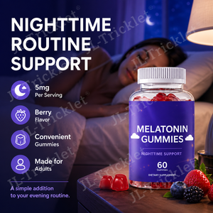 Gomitas de Melatonina para Dormir, 5 mg por Porción, Sabor a Bayas, 60 Unidades, Apoyo Nocturno para Adultos, Fabricante de Marca Privada OEM - Product Image 6