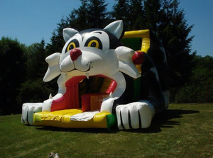 High Quality Factory Direct Sales Wholesale Inflatable Vampire cat <strong>Slide</strong> Inflatable <strong>Animal</strong> Trampoline for Children - Product Image 2