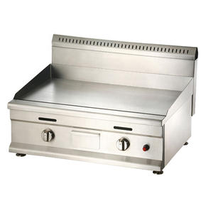 พาณิชย์สแตนเลสสก์ท็อปก๊าซแฮมเบอร์เกอร์แผ่นเหล็ก (ครึ่งร่อง) - Product Image 1