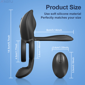 Nouveauté <span class=keywords><strong>Amazon</strong></span> Jouets sexuels pour adultes <span class=keywords><strong>Anneau</strong></span> <span class=keywords><strong>vibrant</strong></span> pour pénis à télécommande 10 modes de vibration Matériel TPE <span class=keywords><strong>Anneau</strong></span> pour pénis pour hommes Couples - Product Image 2