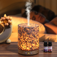 Usine En Gros Base En Bois Terrazzo Aroma Diffuseur 200ml Diffuseur D'huile En Céramique Ultrasonique Terrazzo Diffuseur D'huile Essentielle