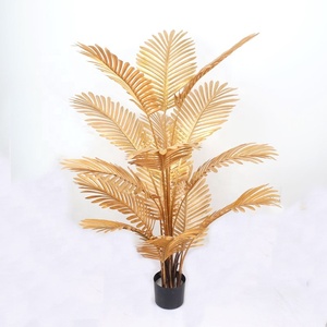 Palmera <span class=keywords><strong>Dorada</strong></span> Fénix de la Suerte en Oferta para Decoración del Hogar, Hoja Artificial de Areca, Palmera Personalizada - Product Image 1