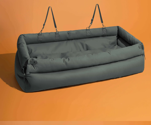 Fabrik Großhandel Hochwertiges Leder Wasserdicht Luxus Modern Solid <span class=keywords><strong>Pet</strong></span> Travel Carrier Hund Auto Rücksitz Booster Bett Weich - Product Image 1