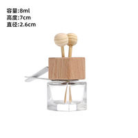 Bouteille d'aromathérapie personnalisée pour voiture, flacon vide en verre pour l'intérieur de la voiture, diffuseur de parfum à clipser