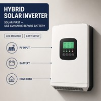 Kit d'énergie solaire hors réseau 5,12 kWh LiFePO4 avec onduleur hybride pour ferme, installation agricole, électricité à distance