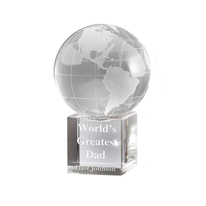 Hot Sale Custom Cheap Glass Earth Map Unique Rotating World Crystal Globe Top Selling Other Crystal Crafts