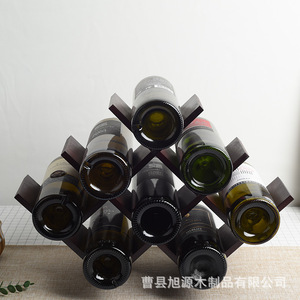 Wine Rack Wooden 8 Bottle Capacity Display Stand For Home Bar Storage - Product Image 1