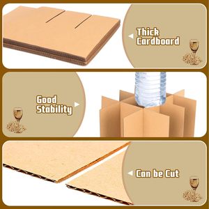 Boîtes de <span class=keywords><strong>déménagement</strong></span> recyclables avec séparateurs en carton <span class=keywords><strong>pour</strong></span> l'emballage de verrerie à vin et de <span class=keywords><strong>vaisselle</strong></span>, gaufrage et pelliculage mat, couleur et taille personnalisées - Product Image 5